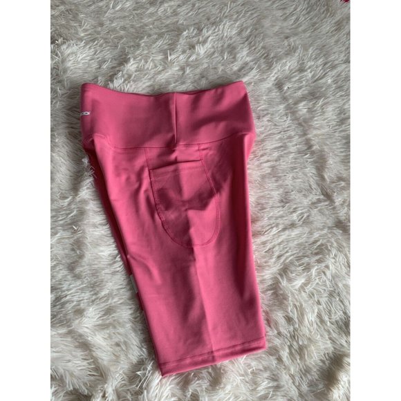 Women Pockets Biker Shorts Size L TKO High Waist Tummy Control Pink - Picture 12 of 12